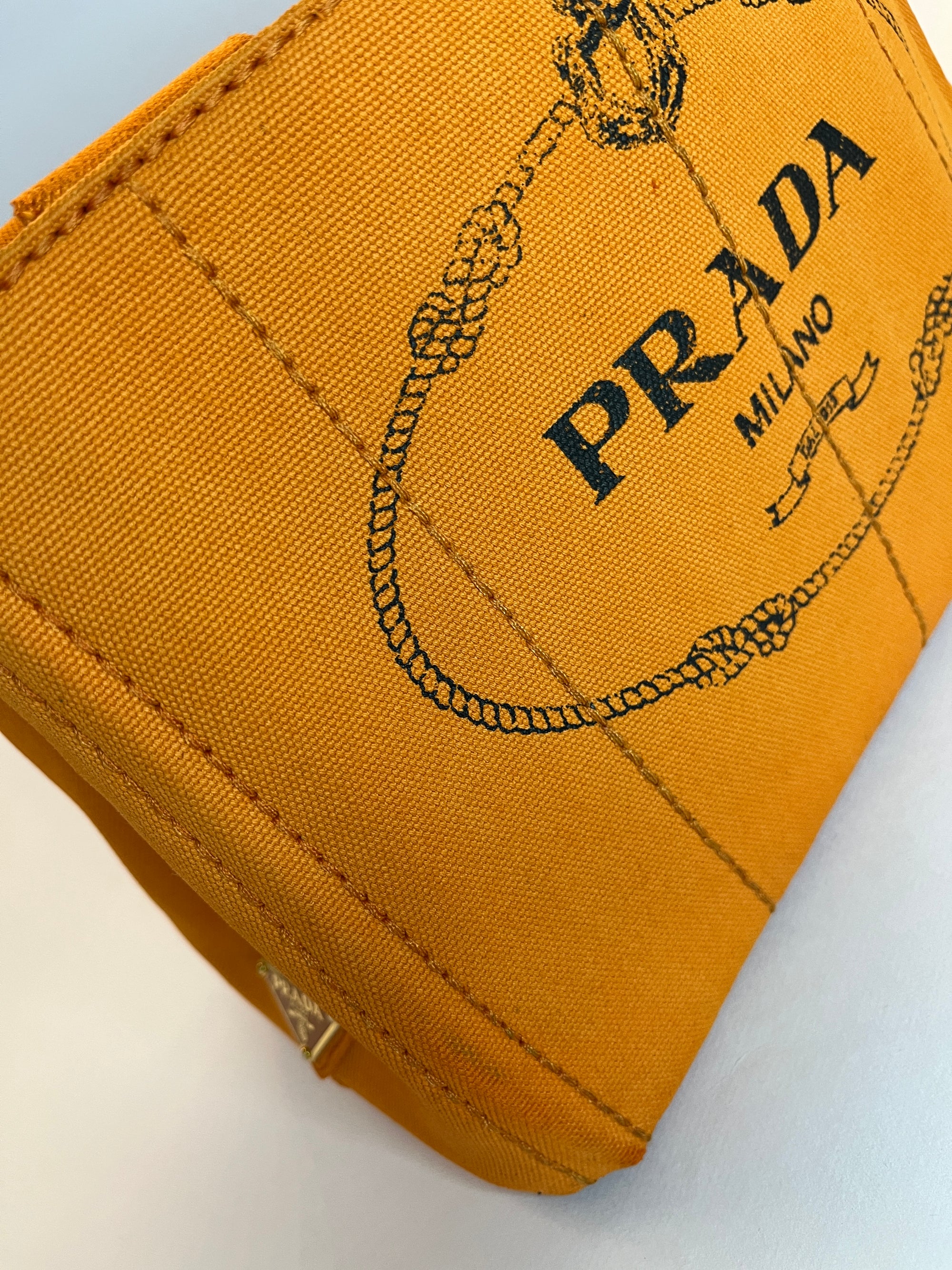 Prada Canapa Tote Bag Orange