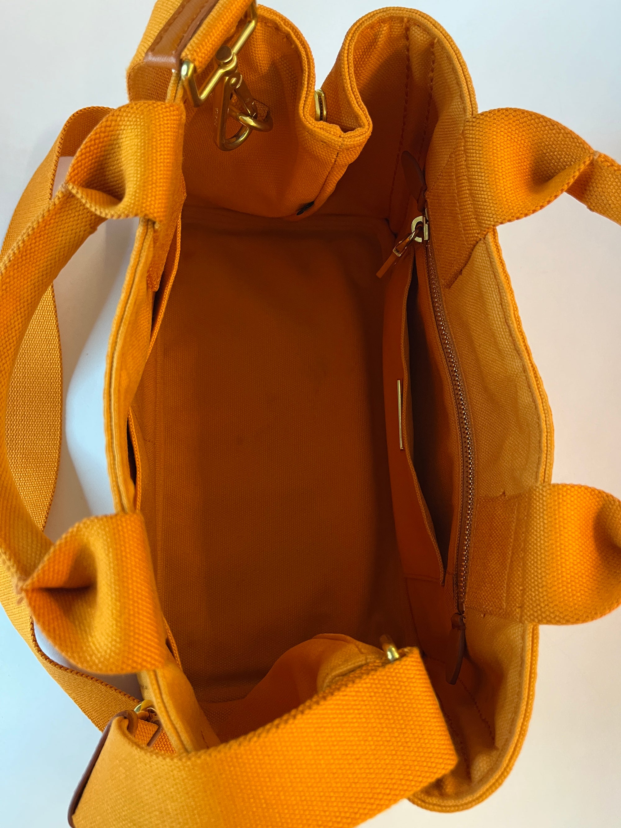 Prada Canapa Tote Bag Orange